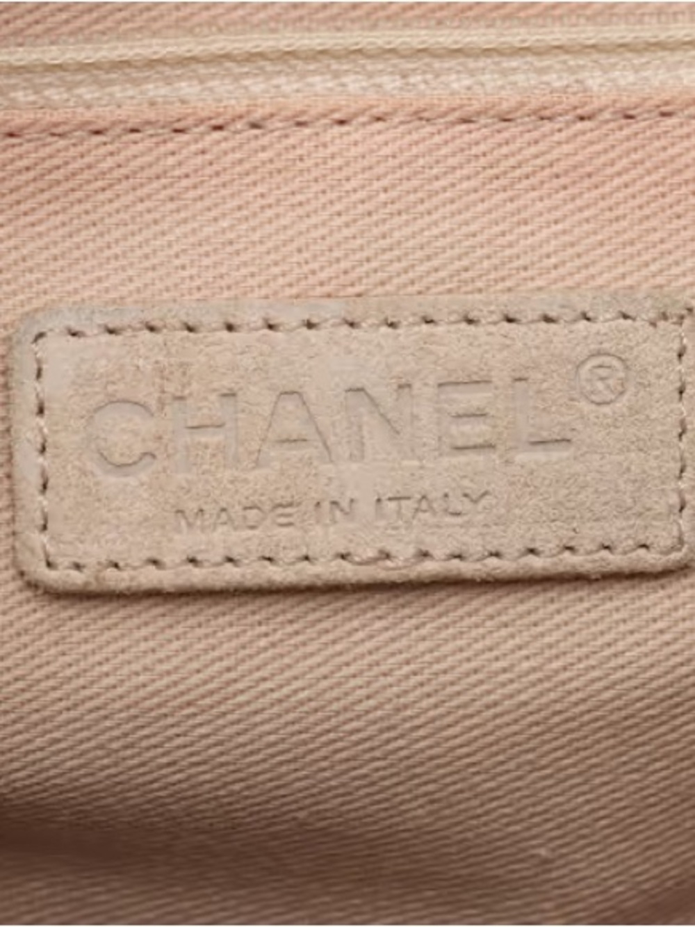 CHANEL Coco Mark Camelia Applique Handbag Tote Lucky Clover Khaki Brown - Picture 12 of 16